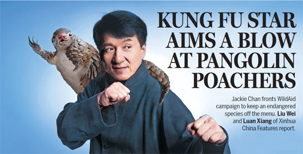 Jackie Chan fronts WildAid campaign to keep an endangered species off the menu.