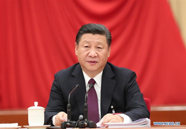 Xi Jinping, general secretary of the Communist Party of China (CPC) Central Committee, speaks at the Seventh Plenary Session of the 18th CPC Central Committee in Beijing, capital of China. The plenum was held from Oct. 11 to 14 in Beijing. [Photo/Xinhua]