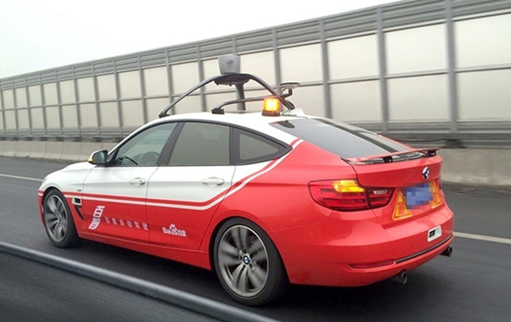 A self-driving car developed by Baidu. [File photo/Xinhua] 