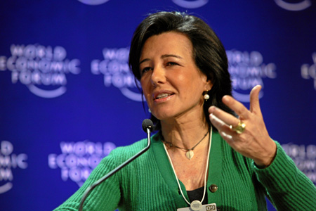 Ana P. Botin, board member of Spain's Grupo Santander, speaks during the session 'Crisis, Community and Leadership' at the Annual Meeting 2009 of the World Economic Forum (WEF) in Davos, Switzerland, on January 29, 2009. [Xinhua]