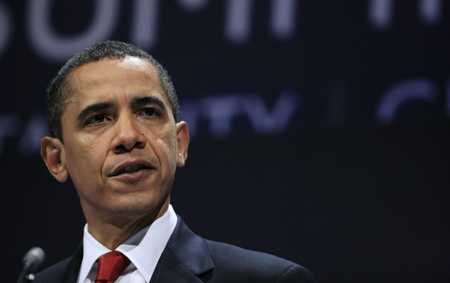 United States President Barack Obama addresses a news conference at the end of the Summit of the Group of 20 Countries (G20) on world economy at ExCel exhibition center in London, April 2.