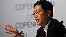China's Vice Foreign Minister He Yafei addresses a press conference during the high-level segment of the United Nations Framework Climate Change Conference in Copenhagen, capital of Denmark, December 17, 2009.