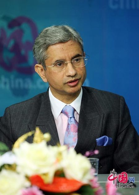 Dr. S. Jaishankar, Indian ambassador to China, is interviewed by China.org.cn in Beijing on February 2, 2010.