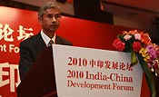 Indian Ambassador to China S. Jaishankar speaks at the India-China Development Forum, which is held in Beijing on March 30, 2010 to mark the 60th anniversary of China-India diplomatic relations. [China.org.cn]