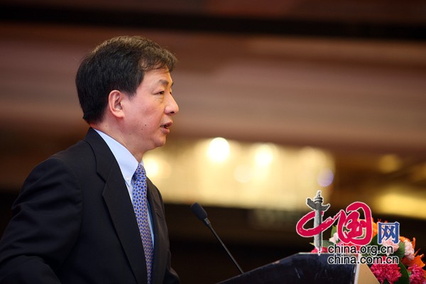 Zhou Mingwei, president of China International Publishing Group (CIPG) speaks at the India-China Development Forum, which is held in Beijing Tuesday morning to mark the 60th anniversary of China-India diplomatic relations.[China.org.cn] 
