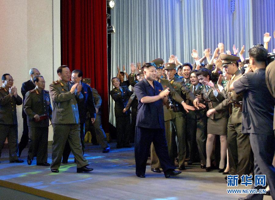 （国际）（3）金正恩出席朝鲜人民内务军纪念演出