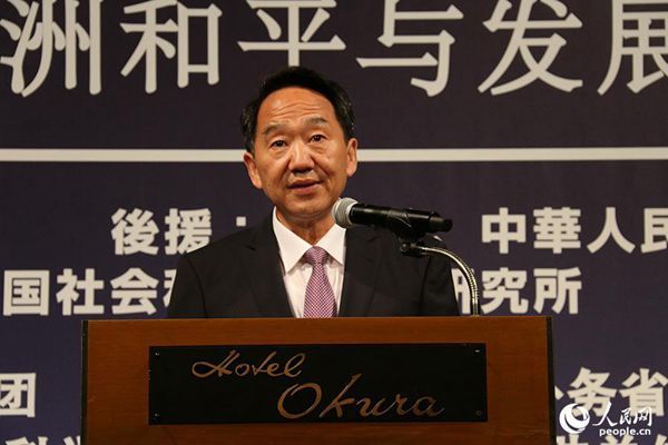 State Council Information Office (SCIO) Minister Jiang Jianguo gives keynote speech during the 12th Beijing-Tokyo Forum, which kicked off in Tokyo, Sept. 27, 2016. [Photo/people.cn]