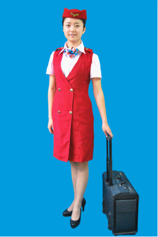 陕西<em>蓝天</em>民航技师<em>学院</em> <em>女生</em>靓丽校服展示_资