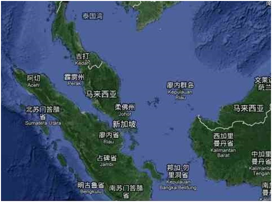 图一:马来西亚周边卫星图