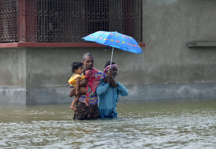印度部分地区暴雨 至少59人死亡