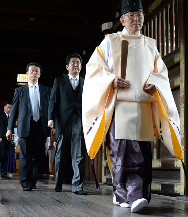 2013年12月,安倍晋三参拜靖国神社
