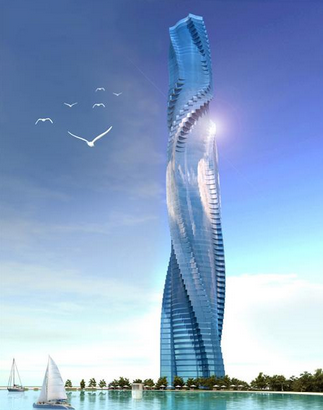 迪拜再造奇特建筑 房间可360度旋转