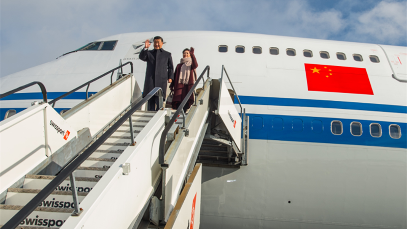 Arrivée en Suisse du président Xi pour une visite d'Etat
