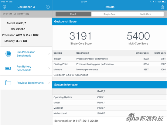 号称秒9成PC!苹果iPad Pro体验：4GB内存