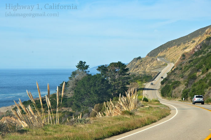 Красивые пейзажи вдоль автодороги номер 1 в штате Калифорния США9