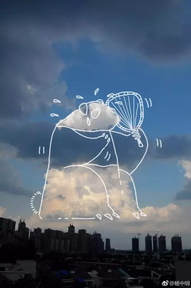 Облако в форме панды над китайским городом Чэнду