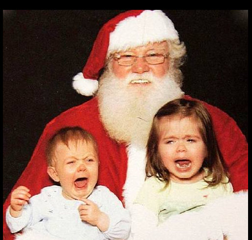 'Scary' Santa Claus make kids cry 