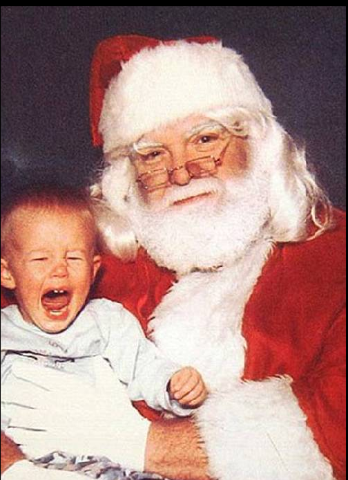  'Scary' Santa Claus make kids cry