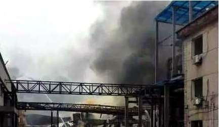 An explosion rocked a chemical plant in east China's Shandong Province on Oct.21. [Photo/youth.cn]