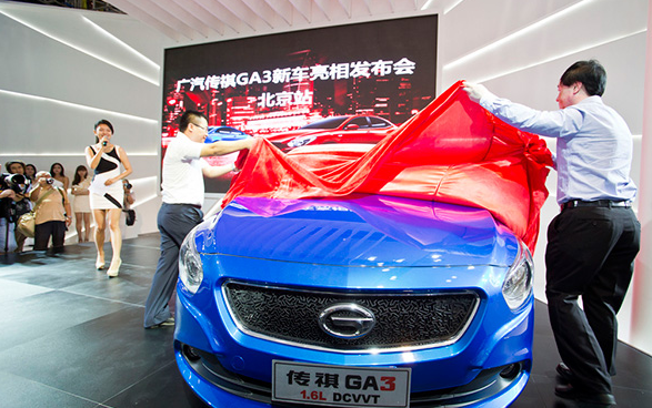 Trumpchi GA3 was released in a press conference in Beijing, Aug 12, 2013.