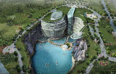 上海拟在百米深坑中建五星酒店 -投资中国-最权
