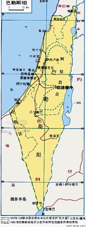 1967巴勒斯坦地图图片