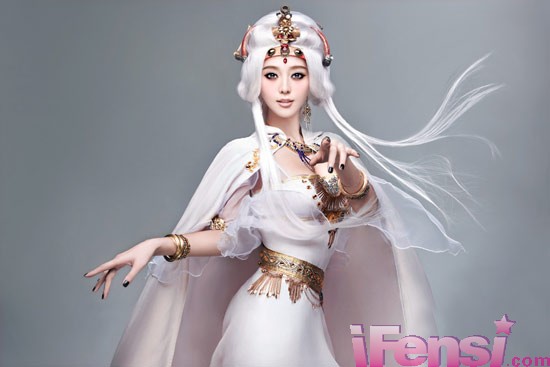 范冰冰代言游戏扮女神 美艳绝伦网友大赞(图)_中