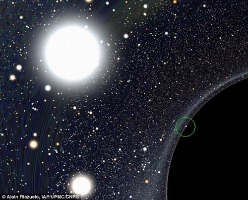 NASA最新模拟黑洞视觉效果 恒星呈现两个镜像_中国网