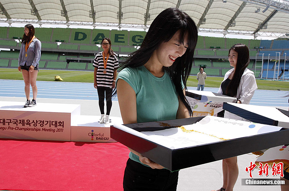 韩国<em>美女</em>彩排大邱<em>世界</em>田径锦标