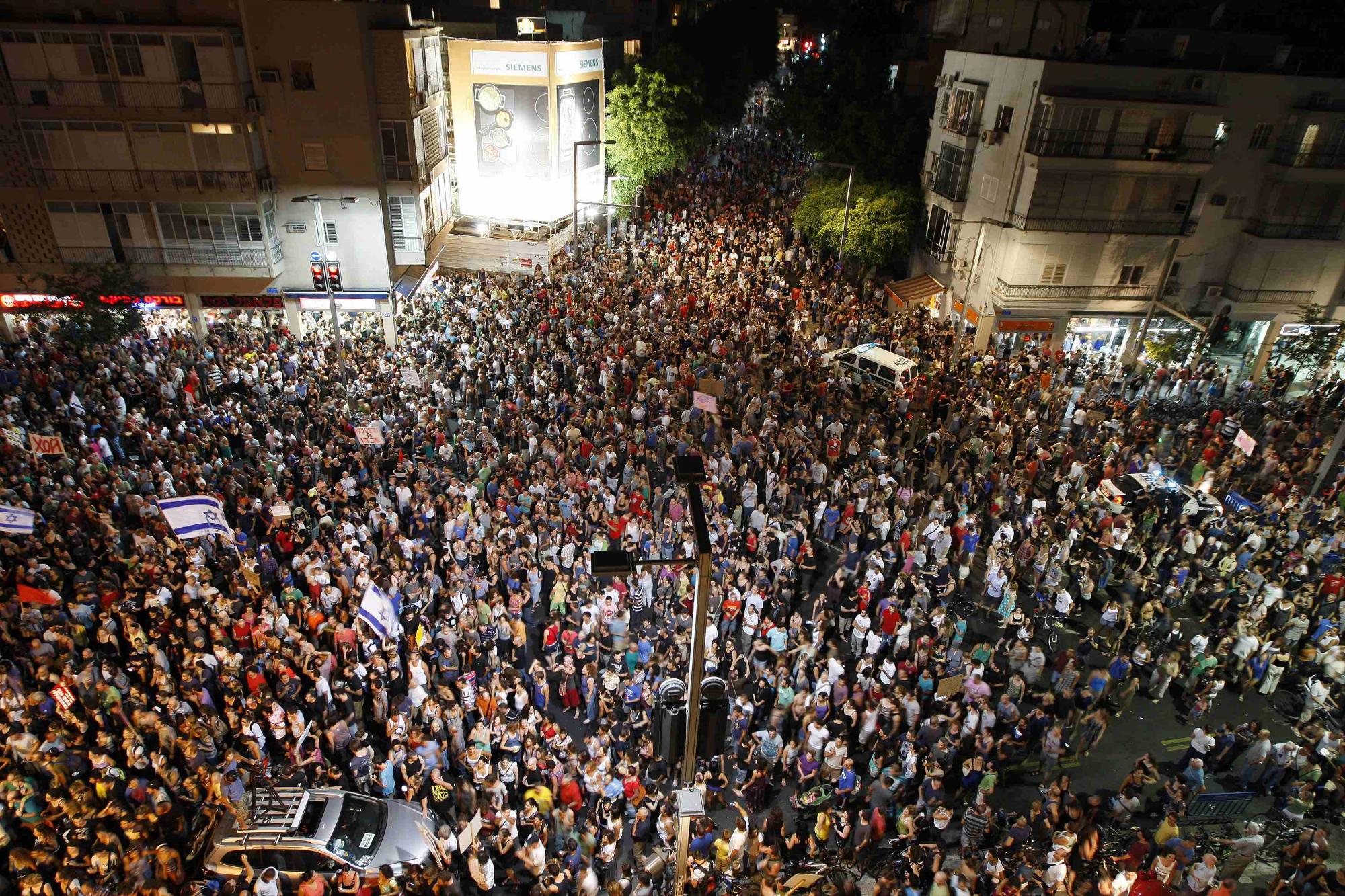 以色列27万人游行抗议高物价 政府承诺颁布解
