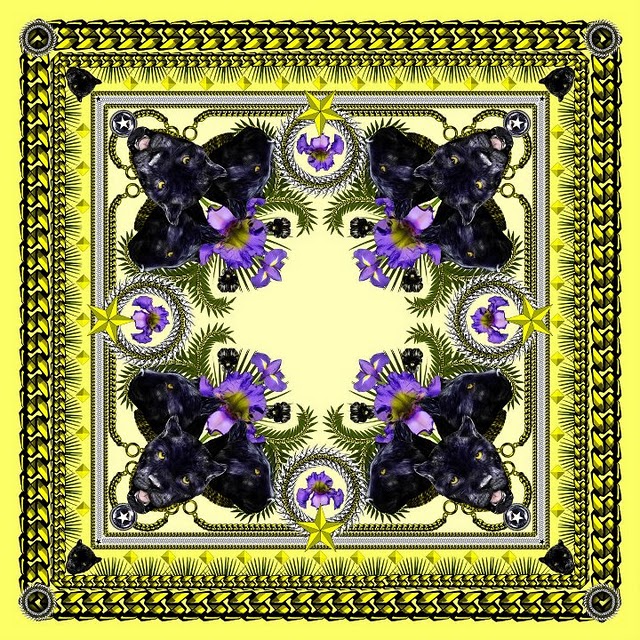 纪梵希2011秋冬方形围巾 野性魅惑众生