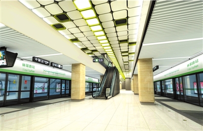 北京8号线二期北段车站六站六色 本月25日起试运行