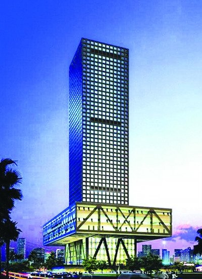 深交所新大楼被指像十字星K线 网友笑称晦气