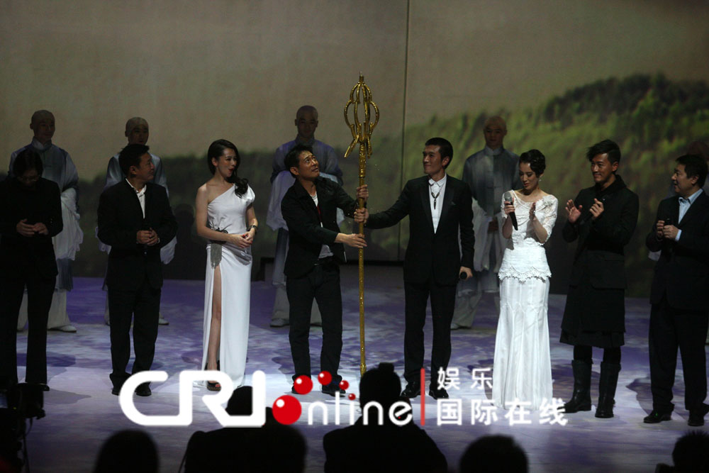 白蛇传说 全球首映盛大庆典 李连杰现场耍禅杖