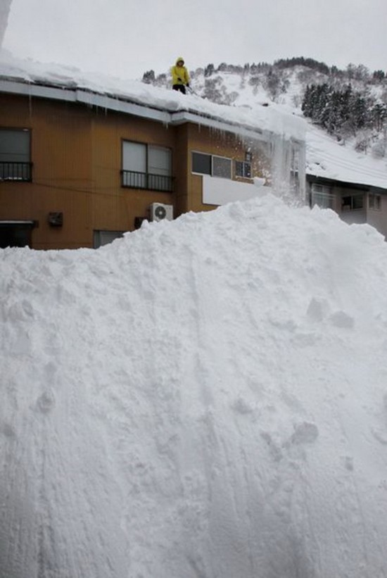 日本暴雪已致56人丧生 积雪深达4.29米(组图)