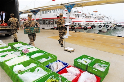 威海军分区让放心菜直达军营餐桌