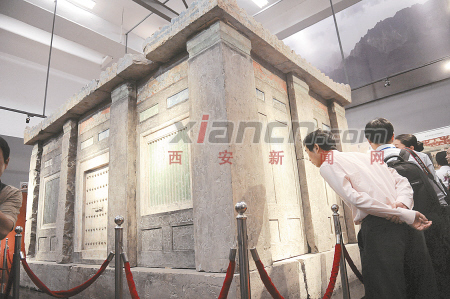 精美的唐代贞顺皇后(武惠妃)石椁.