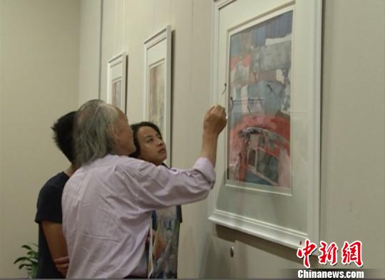 美籍华人华之宁现代水墨国画展在海南省博举行