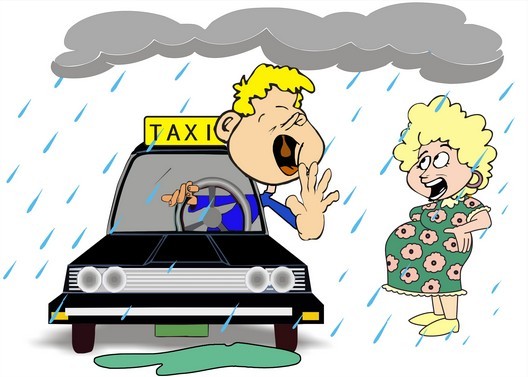 <em>漫画</em>:沈阳出租车司机大雨中拒载孕妇被重罚__