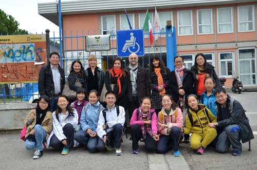 浙江华教基地组织中学师生回访意大利友好学校