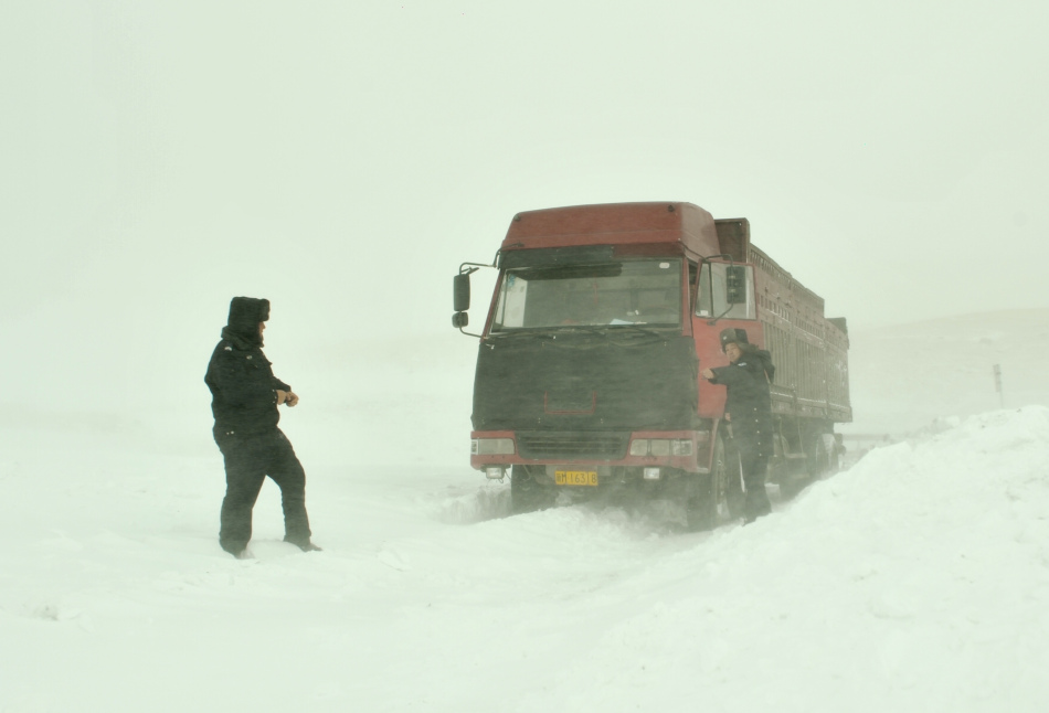 风吹雪图片