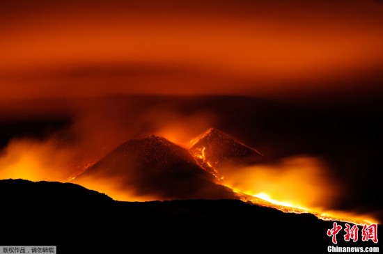 欧洲最高活火山埃特纳年内第七次喷发