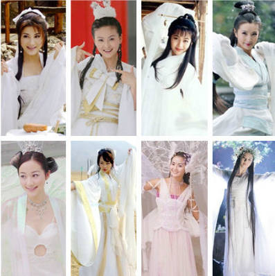 古装剧中白衣美女和花样美男