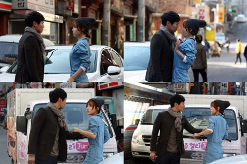 《金子》热拍 延正勋韩智慧街头吵架互不相让(图)