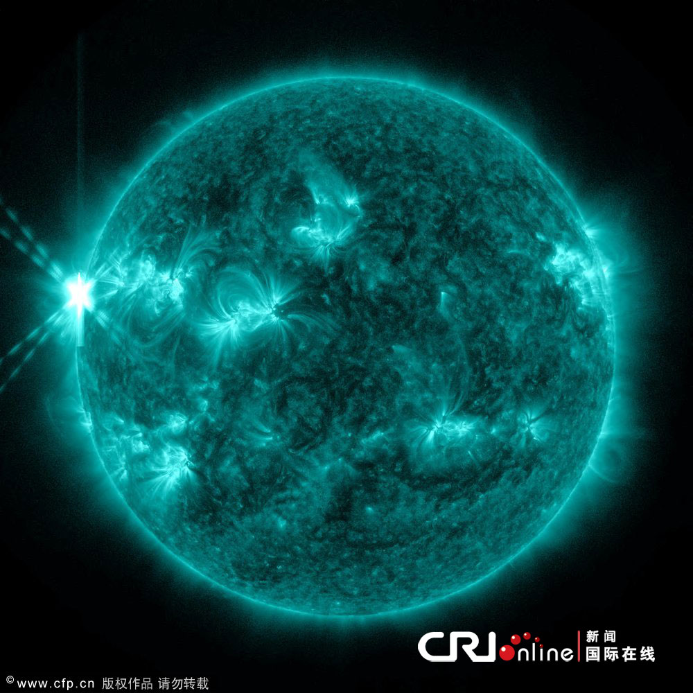 太阳连发三次x级耀斑 美宇航局发布图片(组图)