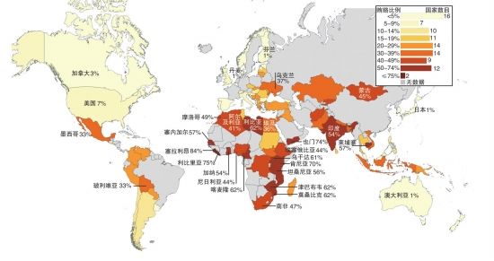 全球贿赂地图图片