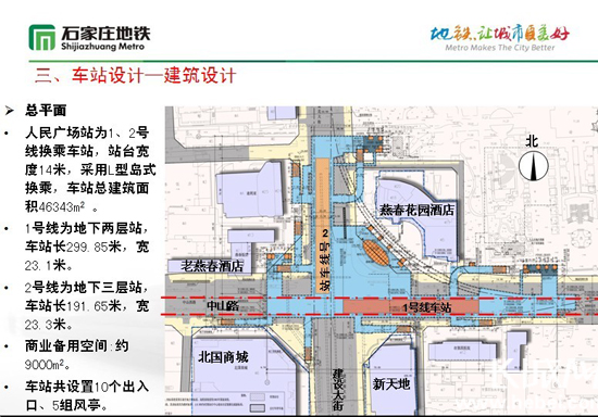 石家庄地铁中山广场和人民广场站设计方案出炉 - 轨道交通,地铁,高铁