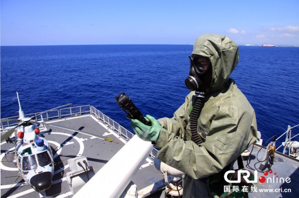 俄,丹,挪舰艇编队历时6小时35分的联合护航,负责运输叙利亚化学武器的