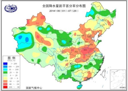 入夏以来长江以北地区高温少雨 干旱迅速发展