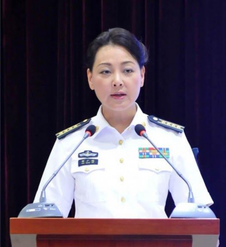 中国海军首位女发言人邢广梅亮相 大校军衔